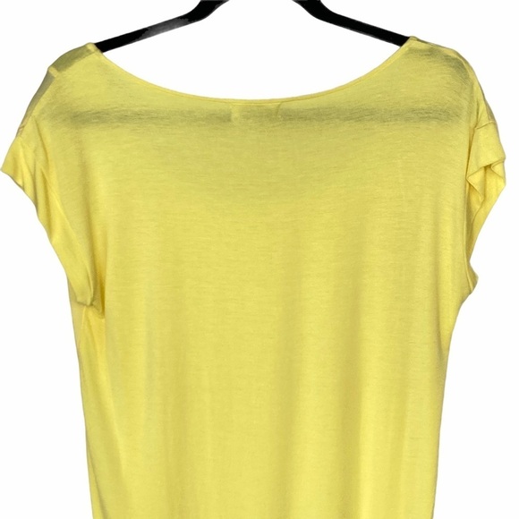 Calvin Klein Yellow Cap Sleeve Scoop Neck Top - Picture 5 of 10